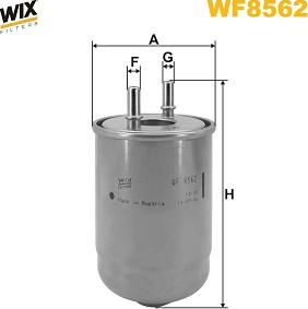 WIX Filters WF8562 - Фільтр паливний RENAULT MEGANE III. SCENIC III 1.5 DCI 12- вир-во WIX-FILTERS autozip.com.ua