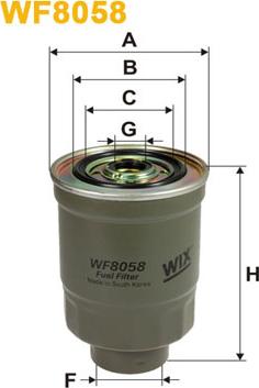 WIX Filters WF8058 - Паливний фільтр autozip.com.ua