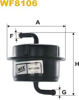 WIX Filters WF8106 - Паливний фільтр autozip.com.ua