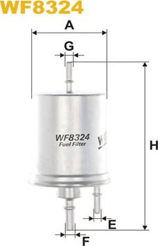 WIX Filters WF8324 - Фільтр паливний Audi A4-A6 1.8T-2.4-4.2 00- autozip.com.ua