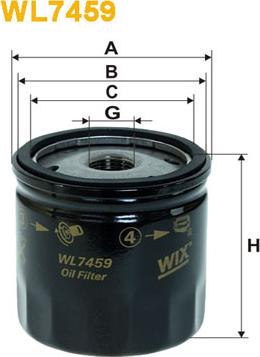 WIX Filters WL7459 - Масляний фільтр autozip.com.ua