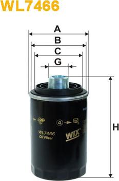WIX Filters WL7466 - Масляний фільтр autozip.com.ua
