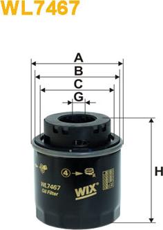WIX Filters WL7467 - Фильтр масляный двигателя AUDI. VW. SKODA пр-во WIX-Filtron autozip.com.ua