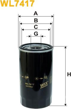 WIX Filters WL7417 - Масляний фільтр autozip.com.ua