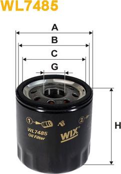 WIX Filters WL7485 - Масляний фільтр autozip.com.ua
