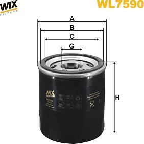 WIX Filters WL7590 - Масляний фільтр autozip.com.ua