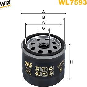 WIX Filters WL7593 - Масляний фільтр autozip.com.ua