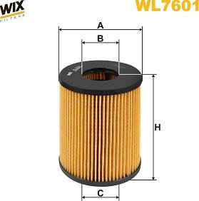 WIX Filters WL7601 - Масляний фільтр autozip.com.ua