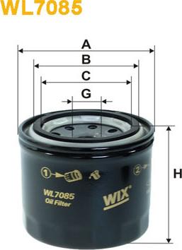 WIX Filters WL7085 - Фільтр масляний двигуна MATIZ WL7085-OP539 вир-во WIX-FILTERS autozip.com.ua