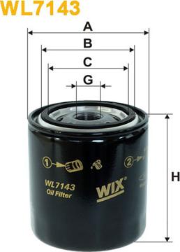 WIX Filters WL7143 - Масляний фільтр autozip.com.ua