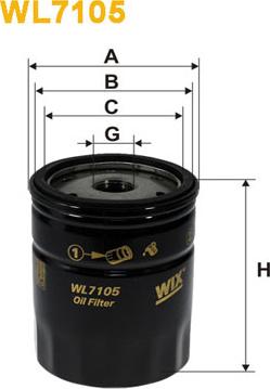 WIX Filters WL7105 - Масляний фільтр autozip.com.ua