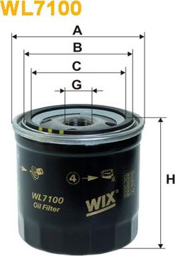 WIX Filters WL7100 - Масляний фільтр autozip.com.ua