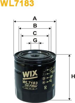 WIX Filters WL7183 - Фільтр масляний двигуна OPEL OMEGA OP625-WL7183 вир-во WIX-FILTERS UA autozip.com.ua