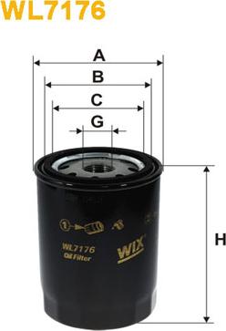 WIX Filters WL7176 - Масляний фільтр autozip.com.ua