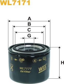 WIX Filters WL7171 - Масляний фільтр autozip.com.ua