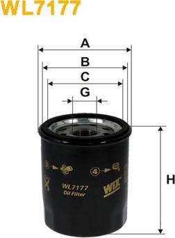WIX Filters WL7177 - Фільтр оливи autozip.com.ua