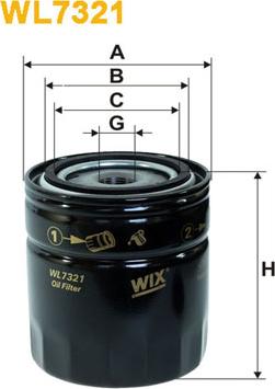 WIX Filters WL7321 - Масляний фільтр autozip.com.ua