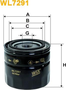 WIX Filters WL7291 - Масляний фільтр autozip.com.ua