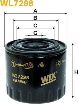 WIX Filters WL7298 - Фільтр оливи autozip.com.ua