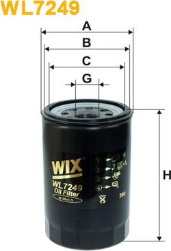 WIX Filters WL7249 - Масляний фільтр autozip.com.ua