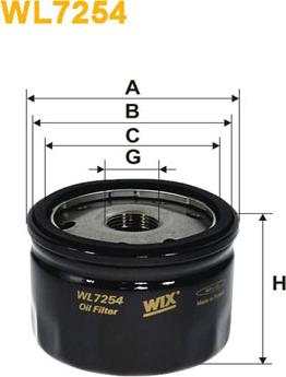 WIX Filters WL7254 - Масляний фільтр autozip.com.ua