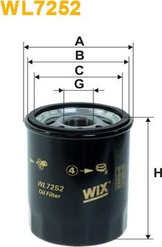 WIX Filters WL7252 - Масляний фільтр autozip.com.ua