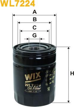 WIX Filters WL7224 - Масляний фільтр autozip.com.ua