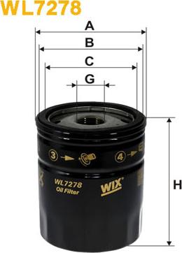 WIX Filters WL7278 - Масляний фільтр autozip.com.ua
