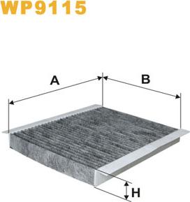 WIX Filters WP9115 - Фільтр, повітря у внутрішній простір autozip.com.ua