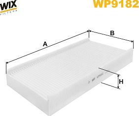 WIX Filters WP9182 - Фільтр, повітря у внутрішній простір autozip.com.ua