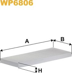 WIX Filters WP6806 - Фільтр, повітря у внутрішній простір autozip.com.ua