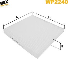 WIX Filters WP2240 - Фільтр, повітря у внутрішній простір autozip.com.ua