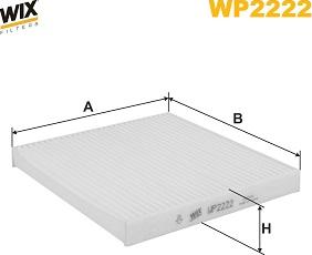 WIX Filters WP2222 - Фільтр, повітря у внутрішній простір autozip.com.ua