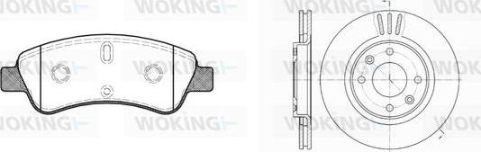 Woking 89403.00 - Комплект гальм, дисковий гальмівний механізм autozip.com.ua