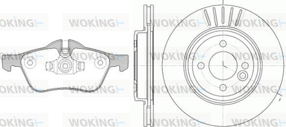 Woking 89643.00 - Комплект гальм, дисковий гальмівний механізм autozip.com.ua