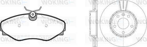 Woking 89343.01 - Комплект гальм, дисковий гальмівний механізм autozip.com.ua