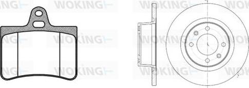 Woking 89303.00 - Комплект гальм, дисковий гальмівний механізм autozip.com.ua