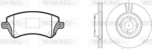 Woking 89223.00 - Комплект гальм, дисковий гальмівний механізм autozip.com.ua