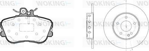 Woking 85453.00 - Комплект гальм, дисковий гальмівний механізм autozip.com.ua