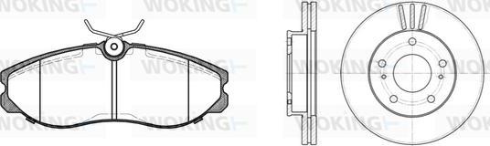 Woking 85623.00 - Комплект гальм, дисковий гальмівний механізм autozip.com.ua