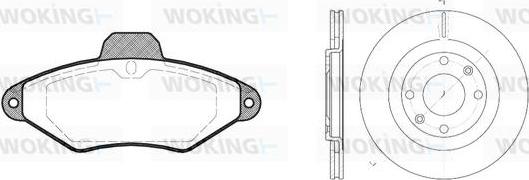 Woking 85383.00 - Комплект гальм, дисковий гальмівний механізм autozip.com.ua