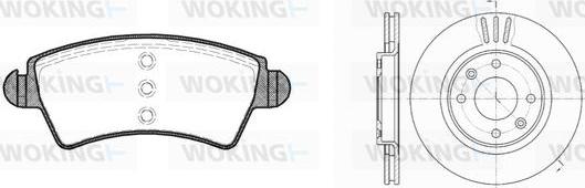 Woking 86263.01 - Комплект гальм, дисковий гальмівний механізм autozip.com.ua