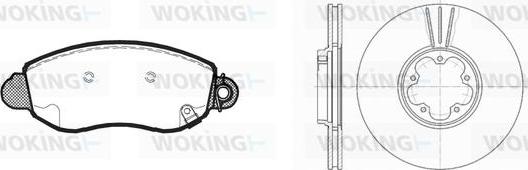 Woking 86723.00 - Комплект гальм, дисковий гальмівний механізм autozip.com.ua