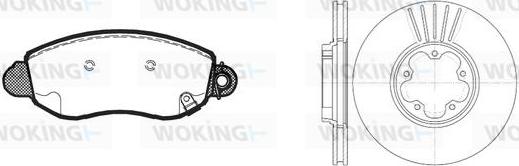 Woking 86723.01 - Комплект гальм, дисковий гальмівний механізм autozip.com.ua