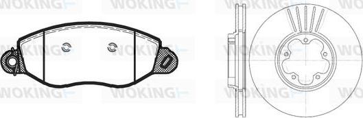 Woking 86723.03 - Комплект гальм, дисковий гальмівний механізм autozip.com.ua