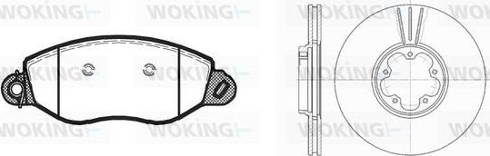 Woking 86723.02 - Комплект гальм, дисковий гальмівний механізм autozip.com.ua