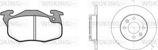 Woking 80923.01 - Комплект гальм, дисковий гальмівний механізм autozip.com.ua