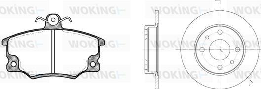 Woking 80463.00 - Комплект гальм, дисковий гальмівний механізм autozip.com.ua