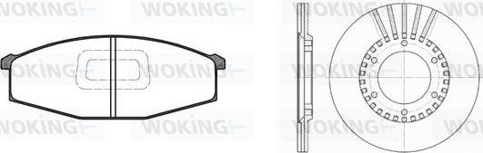 Woking 80293.00 - Комплект гальм, дисковий гальмівний механізм autozip.com.ua