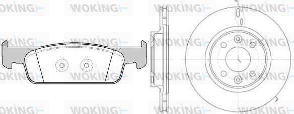 Woking 814403.00 - Комплект гальм, дисковий гальмівний механізм autozip.com.ua